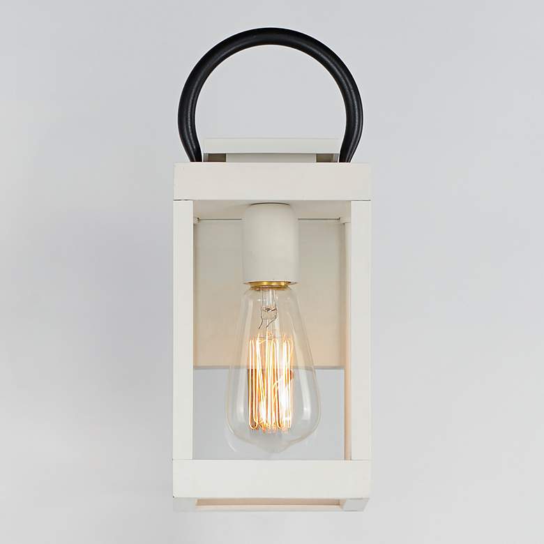 Image 1 Nassau Vivex 12 3/4" High White Outdoor Lantern Wall Light