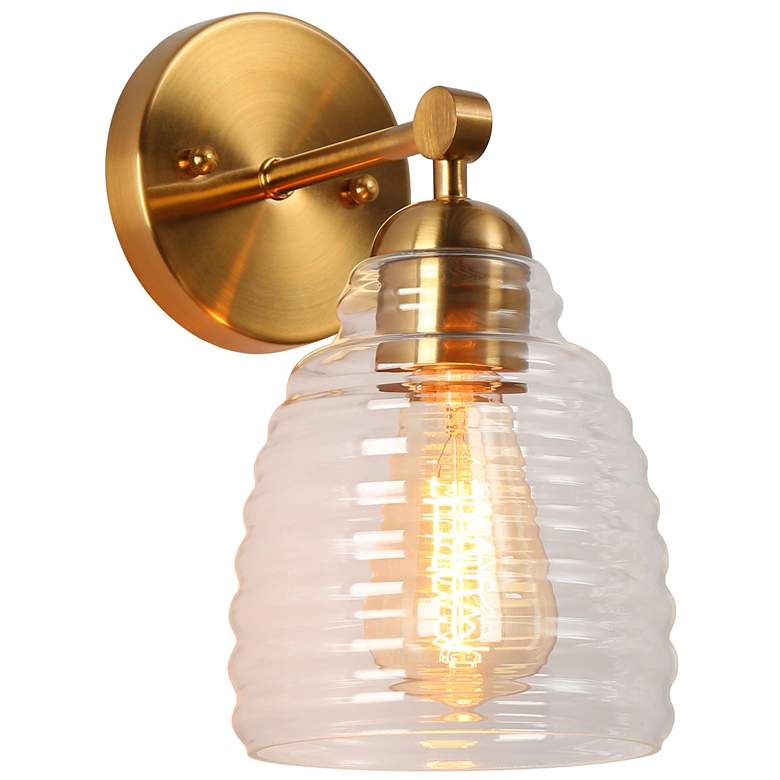 Image 1 Nasy 1-Light 5.5" Wide Gold Bath Light