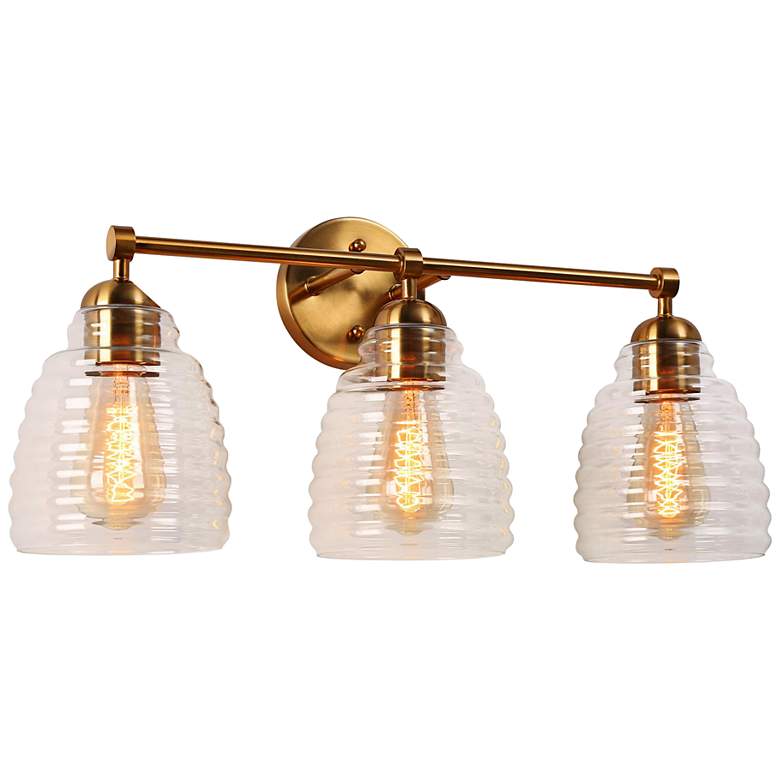 Image 2 Nasy 3-Light 22.8" Wide Gold Bath Light