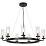 2_Natalia 31" Wide Matte Black 9-Light Chandelier
