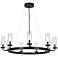 Natalia 31" Wide Matte Black 9-Light Chandelier