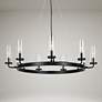 1_Natalia 31" Wide Matte Black 9-Light Chandelier