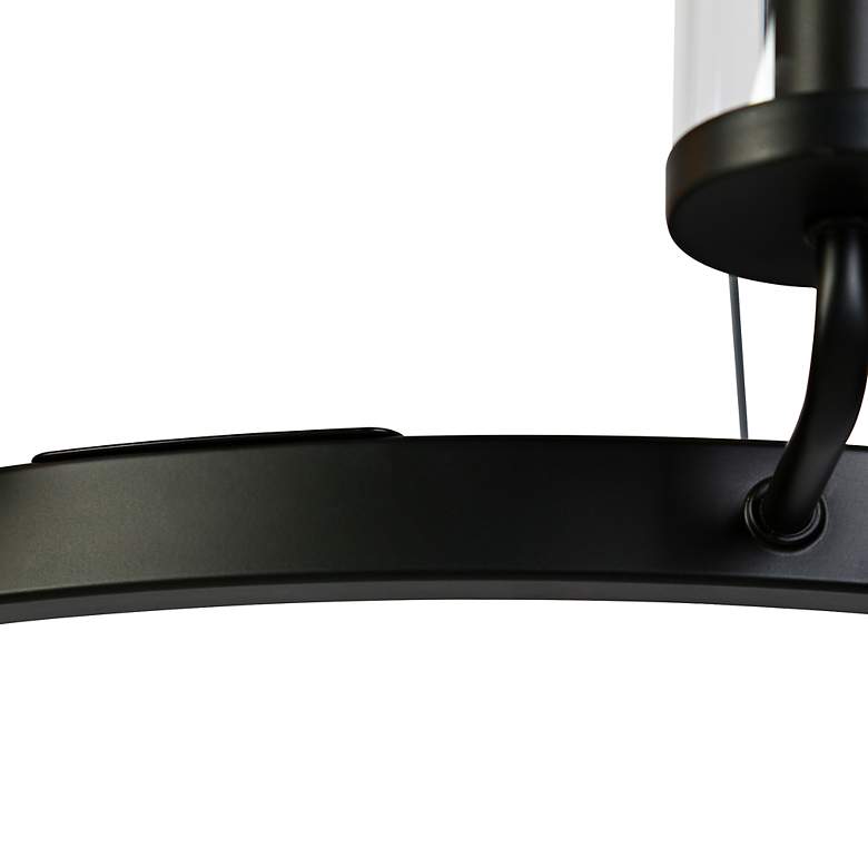 Image 4 Natalia 31" Wide Matte Black 9-Light Chandelier more views