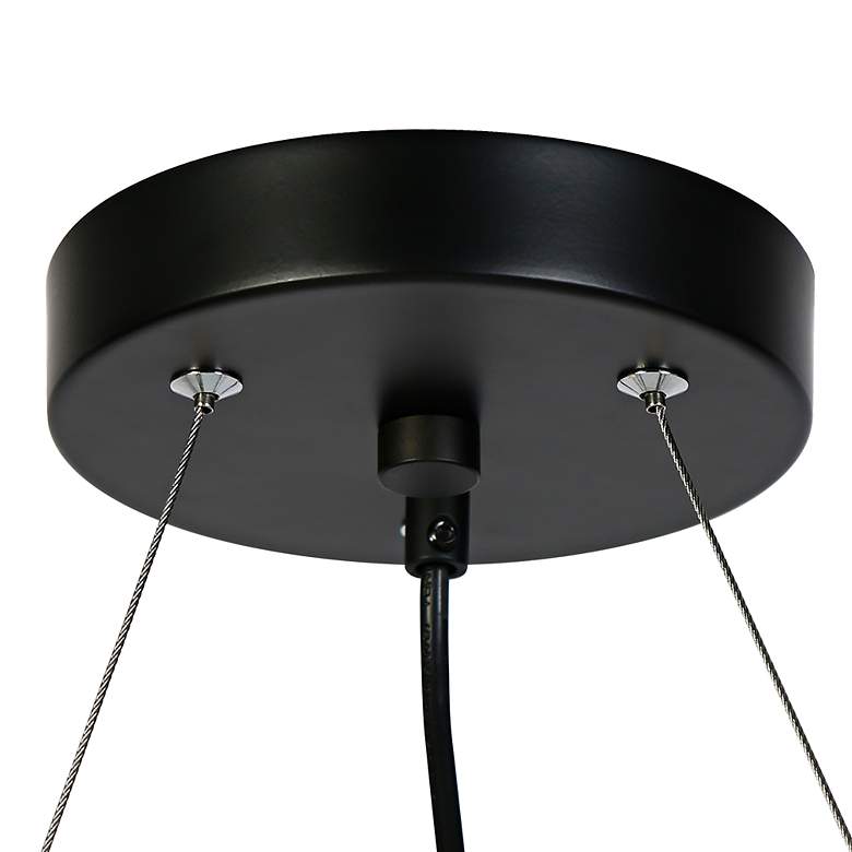 Image 5 Natalia 31" Wide Matte Black 9-Light Chandelier more views