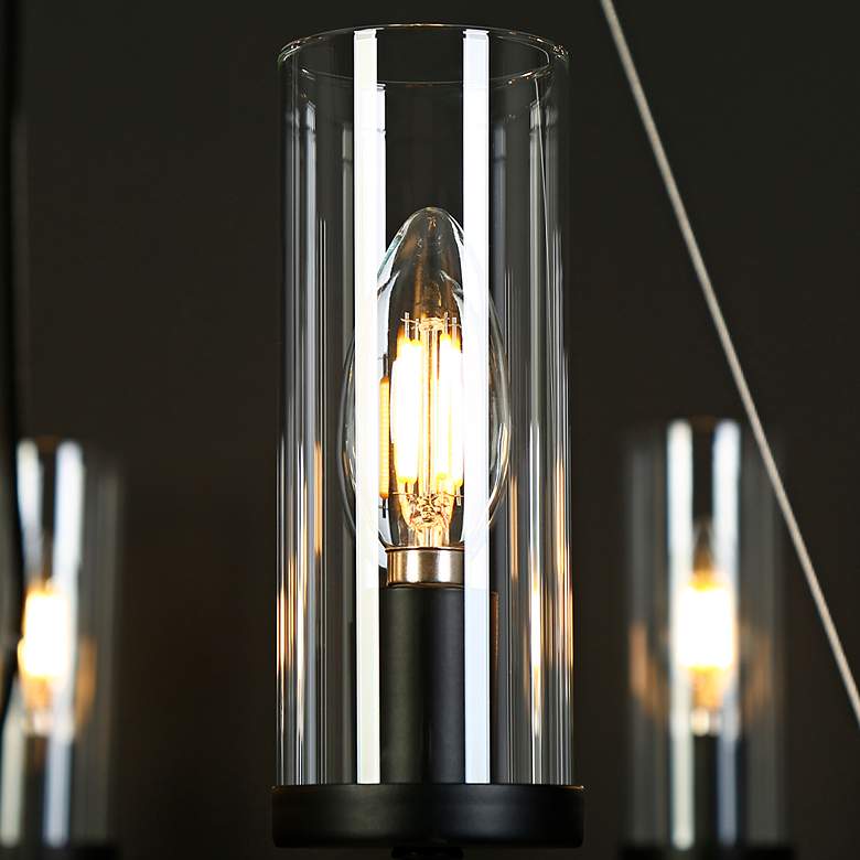 Image 7 Natalia 31" Wide Matte Black 9-Light Chandelier more views