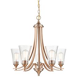 Natalie 27 1/2" Wide Modern Gold 5-Light Chandelier