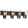 Natalie 32" Wide Heirloom Bronze 4-Light Vanity Bath Light