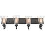 1_Natalie 32" Wide Rubbed Bronze 4-Light Bath Light