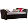 Natalie Black Vinyl Daybed with Trundle