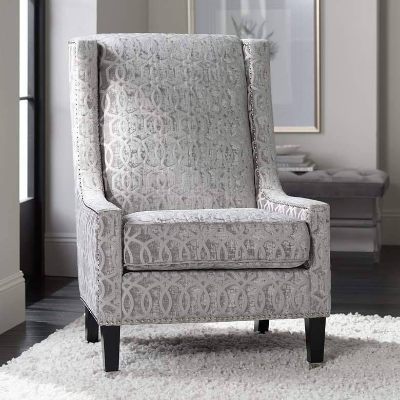Image 1 Natalie Morgan Operetta Dove Fabric Accent Chair