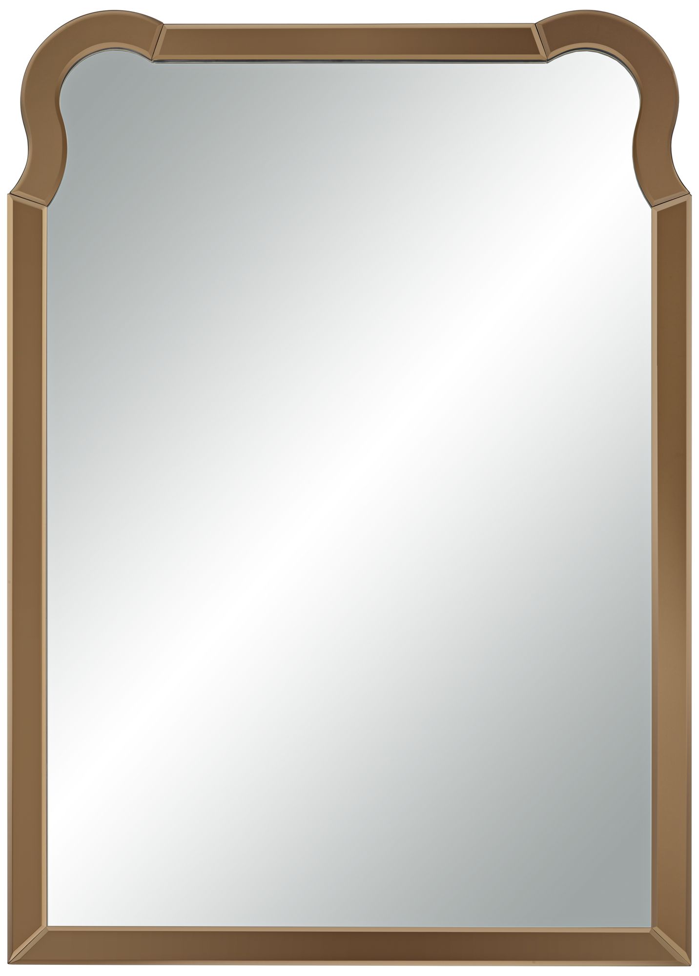 Image 2 Natalya 27" x 39" Warm Gold Rectangular Wall Mirror