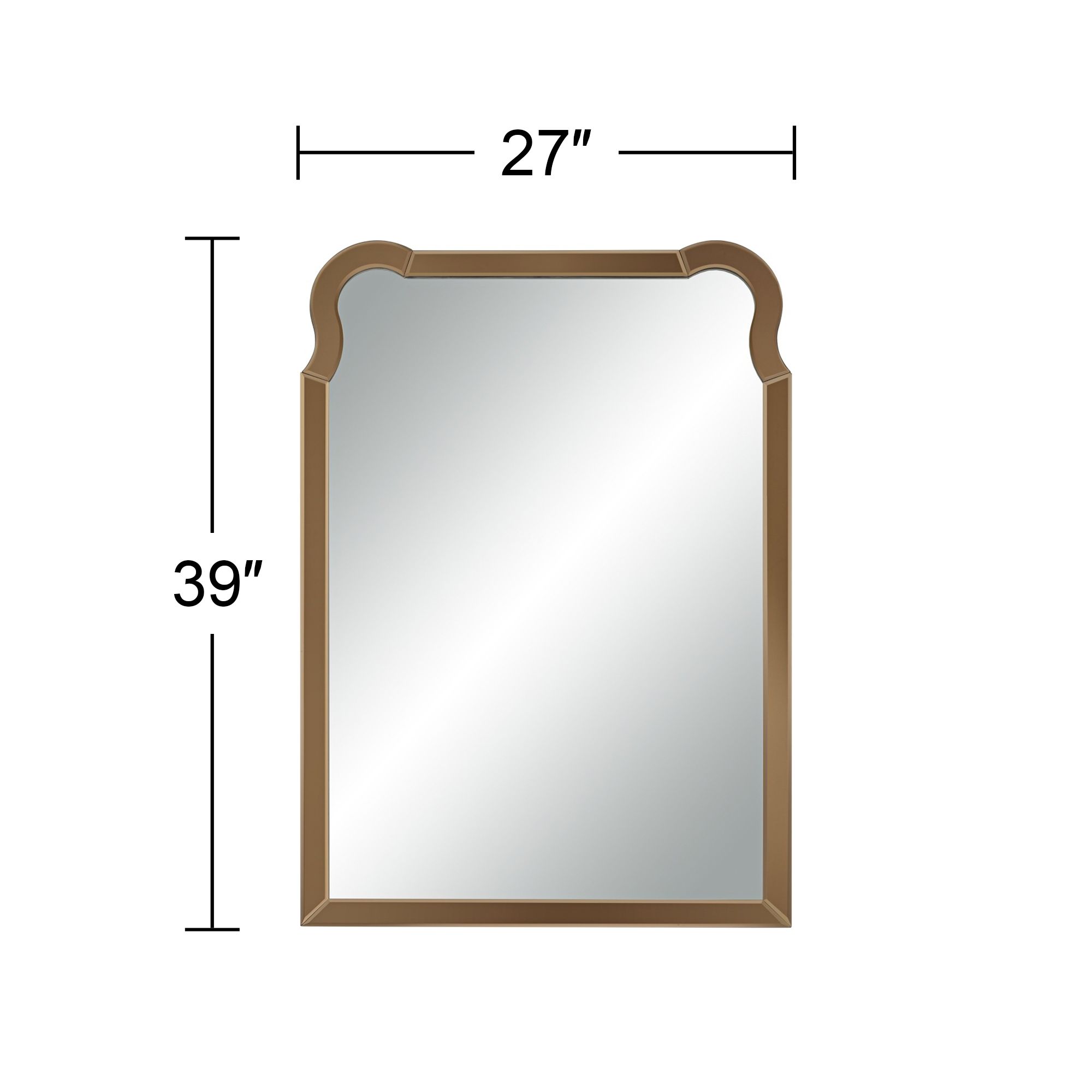 Image 7 Natalya 27" x 39" Warm Gold Rectangular Wall Mirror more views