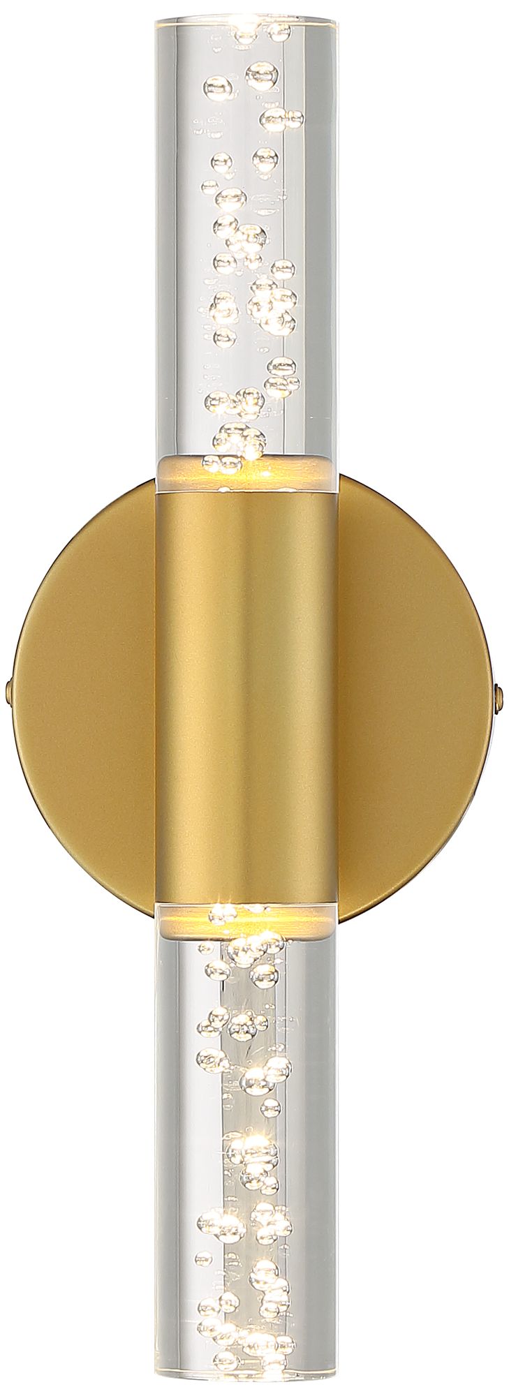 gold and acrylic sconce