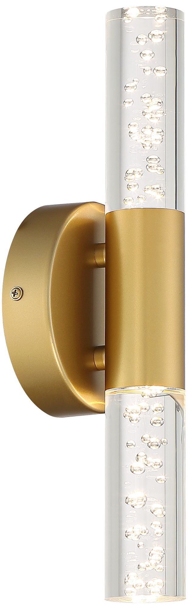 gold and acrylic sconce