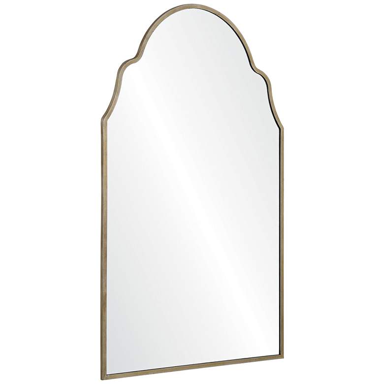 Image 2 Natasha Antique Silver Leaf 26" x 42" Arched Wall Mirror