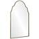 Natasha Antique Silver Leaf 26" x 42" Arched Wall Mirror