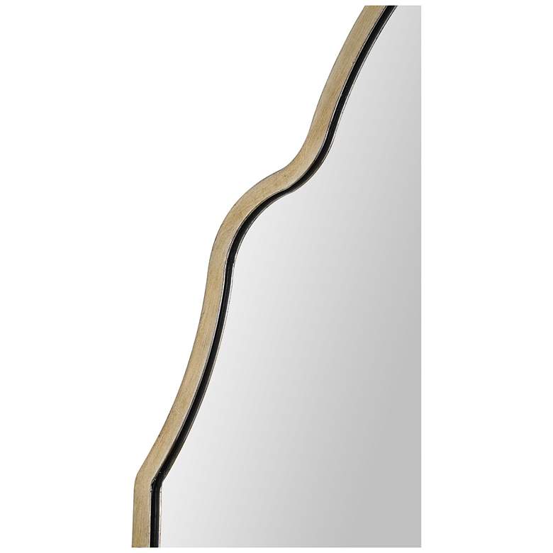 Image 3 Natasha Antique Silver Leaf 26" x 42" Arched Wall Mirror more views