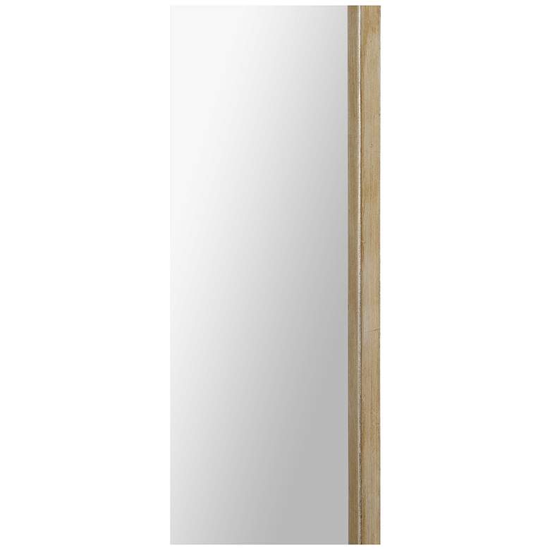 Image 4 Natasha Antique Silver Leaf 26" x 42" Arched Wall Mirror more views