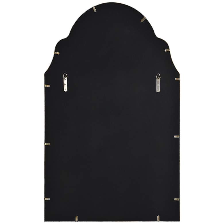 Image 5 Natasha Antique Silver Leaf 26" x 42" Arched Wall Mirror more views