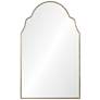 6_Natasha Antique Silver Leaf 26" x 42" Arched Wall Mirror more views