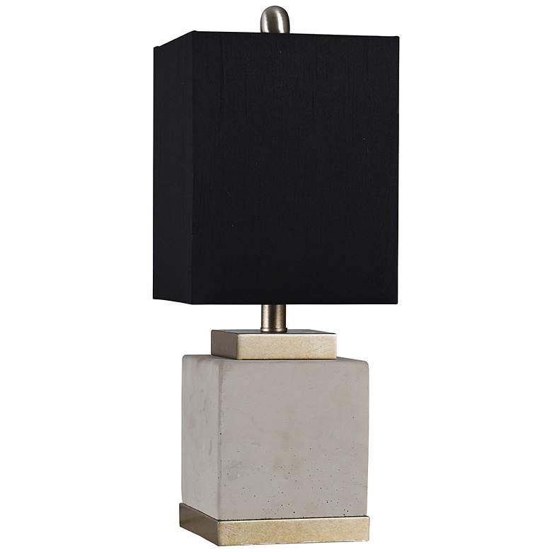 Image 2 Natasha Table Lamp - Soft Brass,Natural Cement - Black
