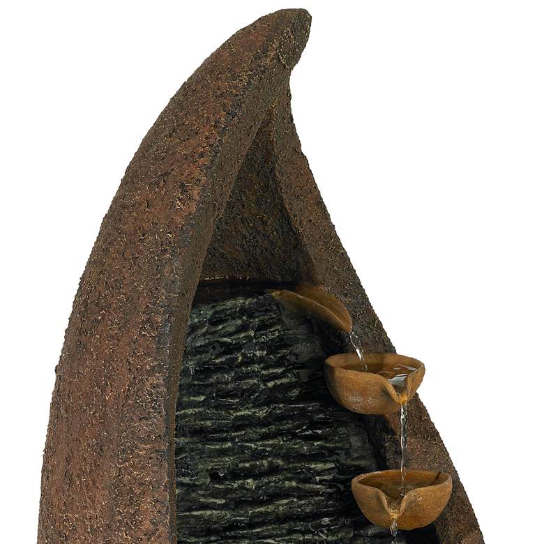 Image 4 Nathan Modern Cascade 34 1/2" High Rustic Garden Fountain more views