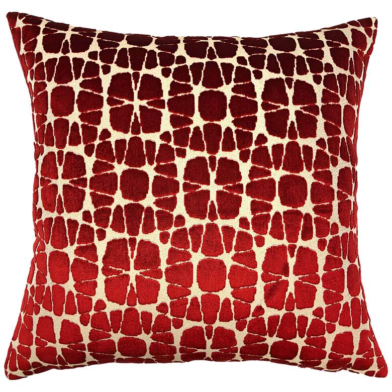 Image 2 Nathan Red 20" Square Decorative Pillow