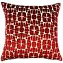 Nathan Red 20" Square Decorative Pillow