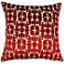 Nathan Red 20" Square Decorative Pillow