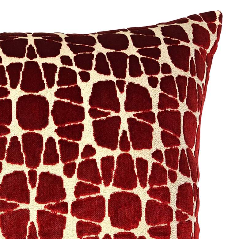 Image 3 Nathan Red 20" Square Decorative Pillow more views
