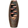 4_Nathan Seven Cascade 35" High Cut-Away Rustic Modern Fountain