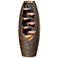 Nathan Seven Cascade 35" High Cut-Away Rustic Modern Fountain