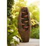 3_Nathan Seven Cascade 35" High Cut-Away Rustic Modern Fountain