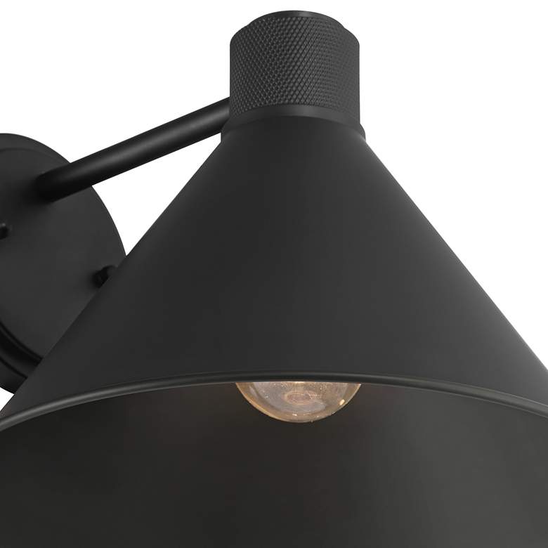 Image 3 Nathaniel 8 3/4" High Matte Black Outdoor Wall Light Set of 2 more views