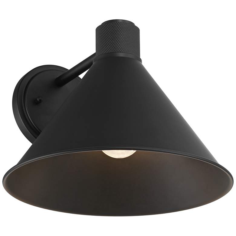Image 6 Nathaniel 8 3/4" High Matte Black Outdoor Wall Light Set of 2 more views