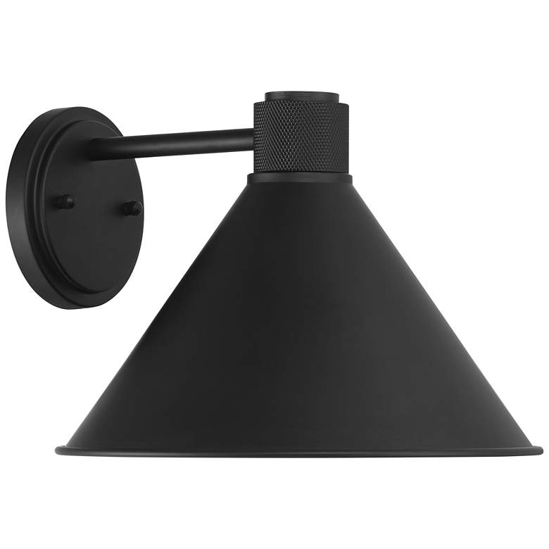 Image 7 Nathaniel 8 3/4" High Matte Black Outdoor Wall Light Set of 2 more views