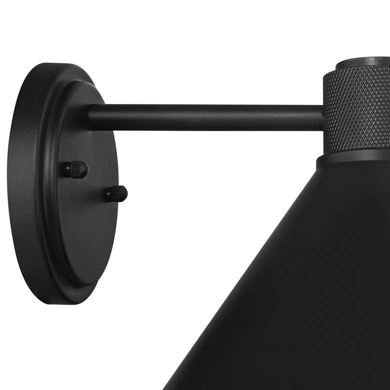 Image 4 Nathaniel 8 3/4" High Matte Black Outdoor Wall Light more views