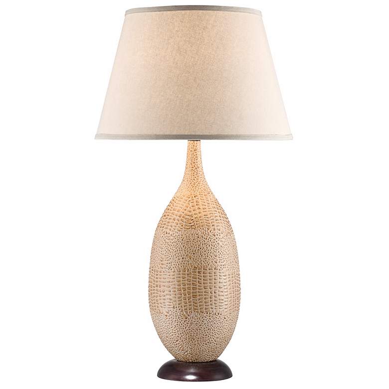 Image 1 National Geographic Palmetto Faux Croc Tall Table Lamp