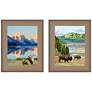 National Parks III 32"H 2-Piece Giclee Framed Wall Art Set