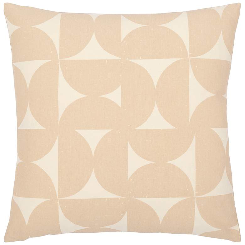 Image 1 Natur Camel and Cream Geometric 20" Square Throw Pillow