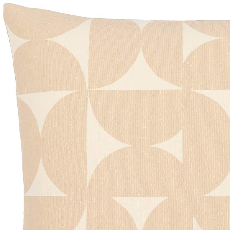 Image 2 Natur Camel and Cream Geometric 20" Square Throw Pillow more views
