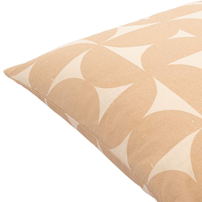 Image 3 Natur Camel and Cream Geometric 20" Square Throw Pillow more views
