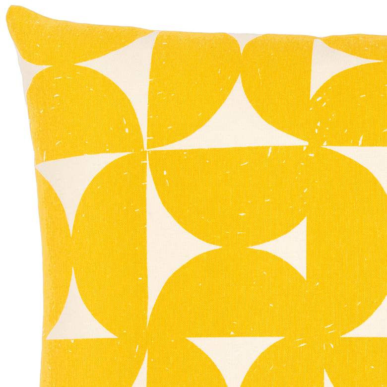 Image 2 Natur Saffron and Cream Geometric 18" Square Throw Pillow more views