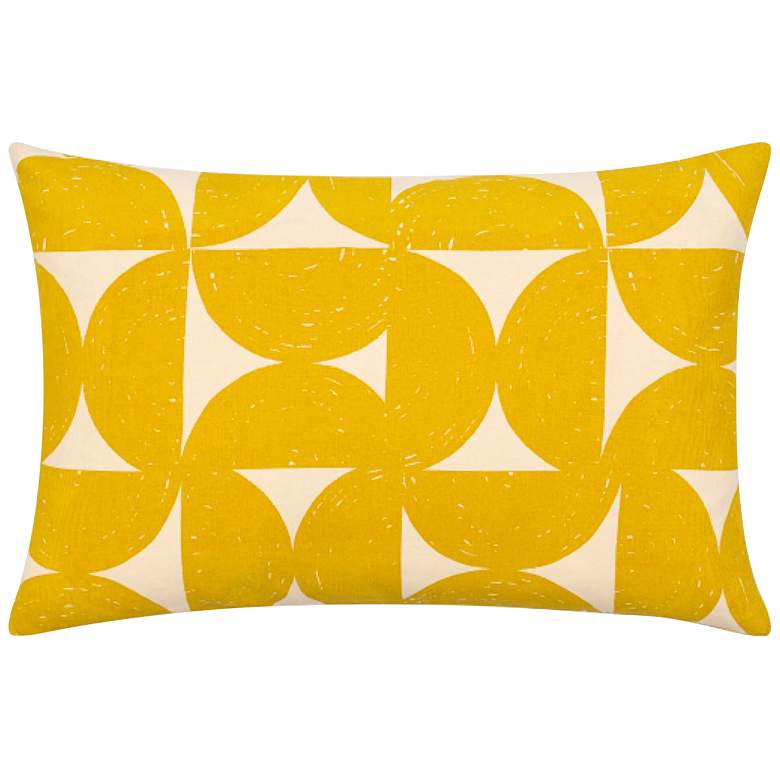 Image 1 Natur Saffron and Cream Geometric 20" x 13" Throw Pillow