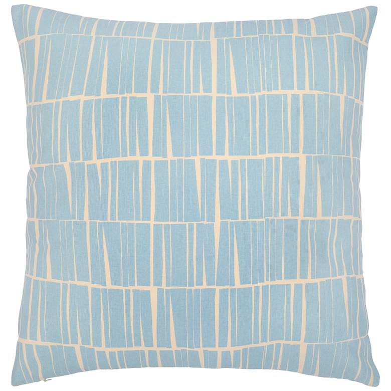Image 1 Natur Sky Blue and Cream Striped 20" Square Throw Pillow