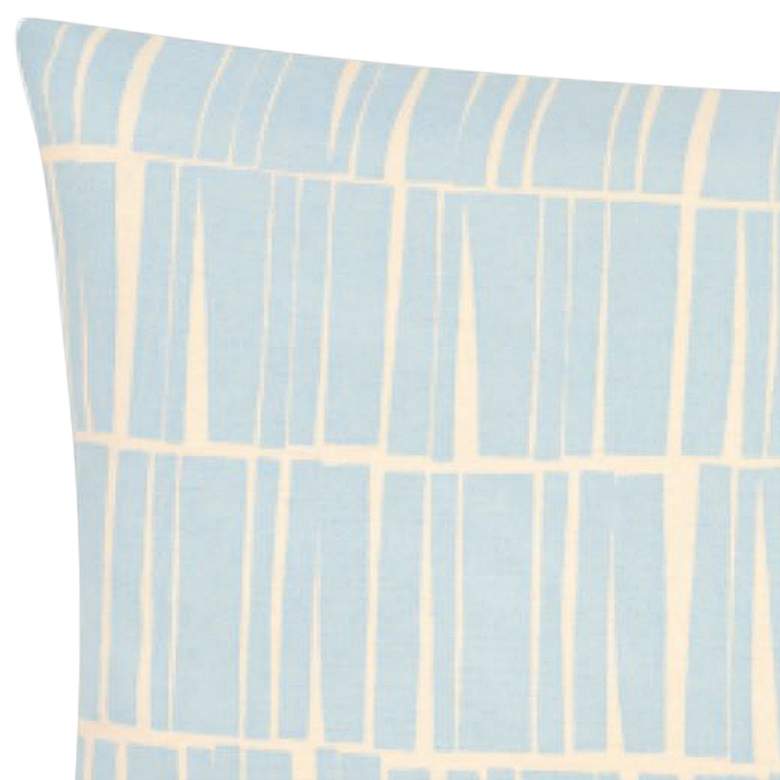 Image 2 Natur Sky Blue and Cream Striped 20" x 13" Throw Pillow more views