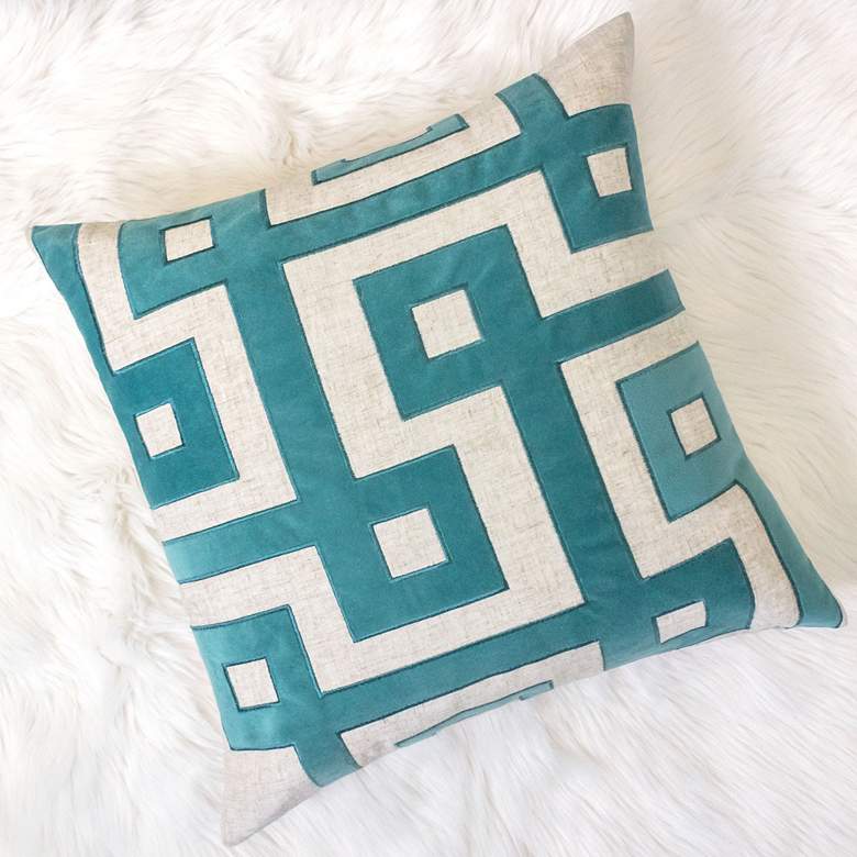 Image 1 Natural and Spa Geometric 20" Square Decorative Pillow