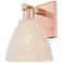Natural Ballston Dome 11.25"H Copper Wall Sconce With Fiber Shade
