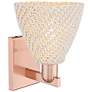 2_Natural Ballston Dome 11.25"H Copper Wall Sconce With Fiber Shade more views