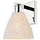 Natural Ballston Dome 11.25"H Nickel Wall Sconce w/ Fiber Shade